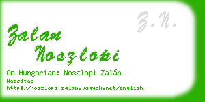 zalan noszlopi business card
